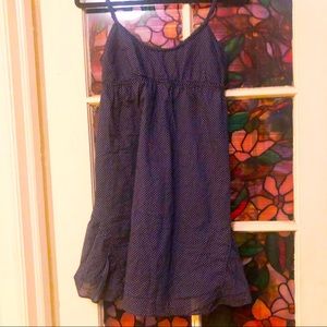 American Eagle Navy Polka Dot Dress 0